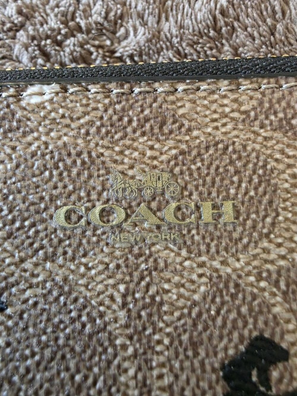 COACH Halloween Corner Zip Wristlet Signature Canvas Ghost Cat Pumpkin Bag NWT - Picture 11 of 15
